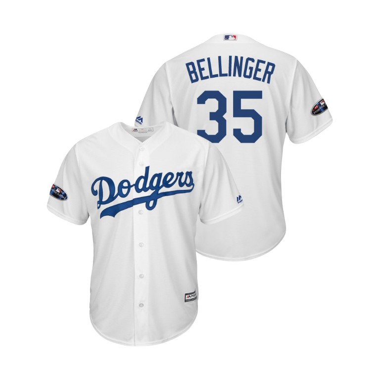 Los Angeles Dodgers White #35 Cody Bellinger Cool Base Jersey Los Angeles Dodgers White #35 Cody Bellinger Cool Base Jersey