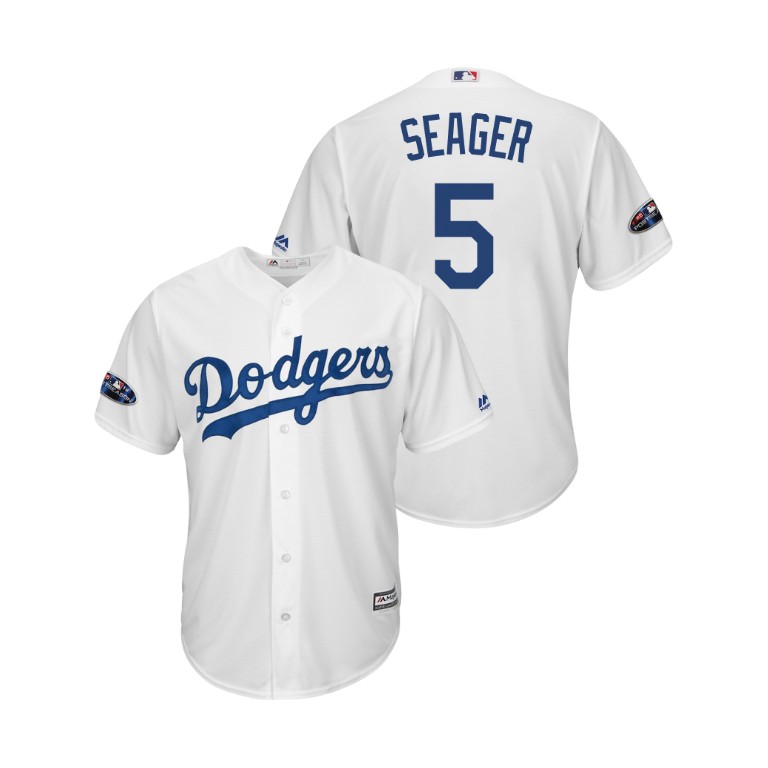 Los Angeles Dodgers White #5 Corey Seager Cool Base Jersey Los Angeles Dodgers White #5 Corey Seager Cool Base Jersey