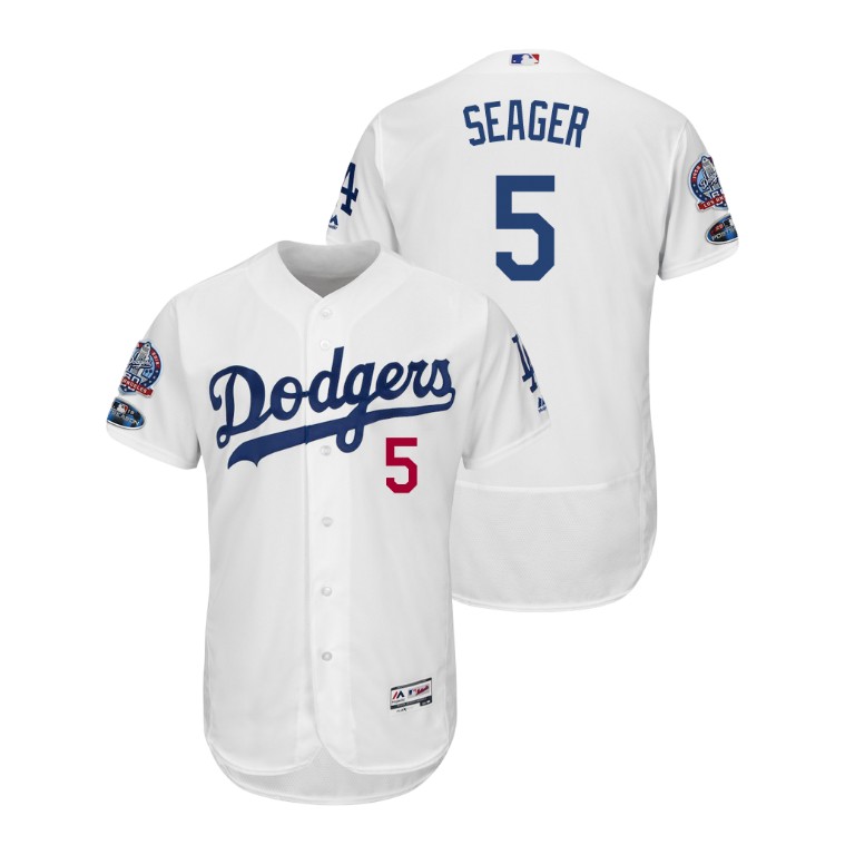 Los Angeles Dodgers White #5 Corey Seager Flex Base Jersey Los Angeles Dodgers White #5 Corey Seager Flex Base Jersey