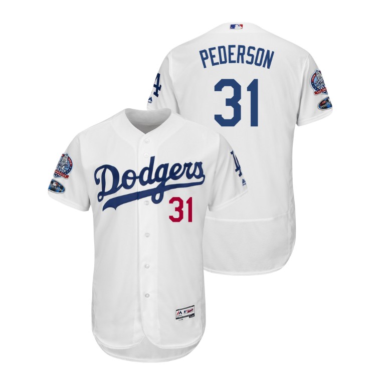 Los Angeles Dodgers White #31 Joc Pederson Flex Base Jersey