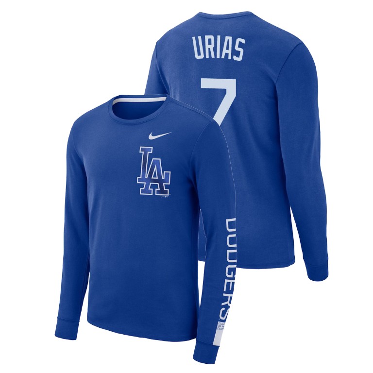 Los Angeles Dodgers Heavyweight Blue Julio Urias Long Sleeve T-Shirt