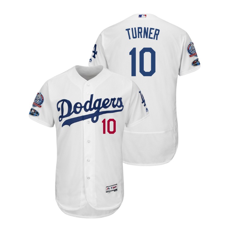 Los Angeles Dodgers White #10 Justin Turner Flex Base Jersey Los Angeles Dodgers White #10 Justin Turner Flex Base Jersey