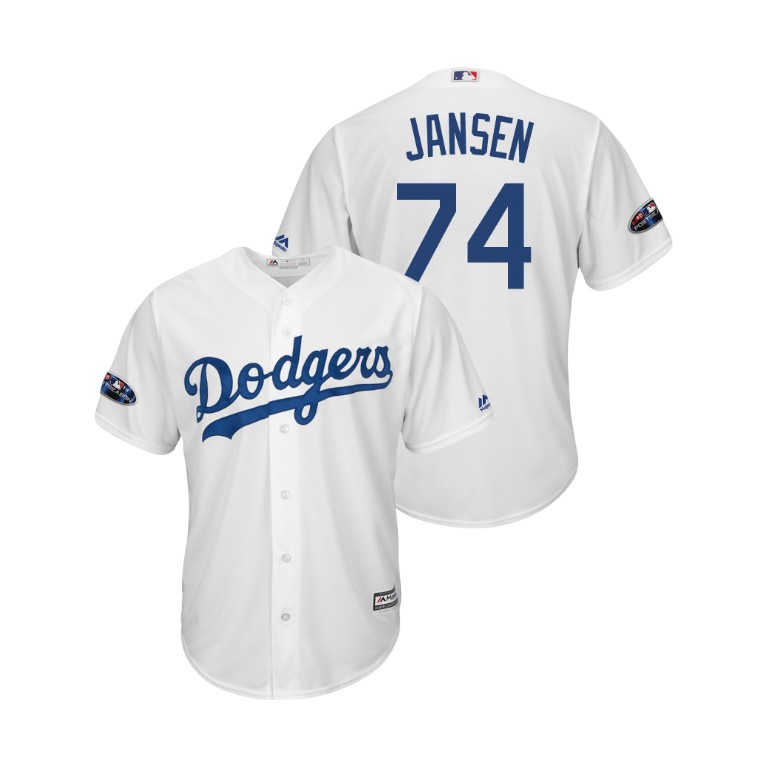 Los Angeles Dodgers White #74 Kenley Jansen Cool Base Jersey