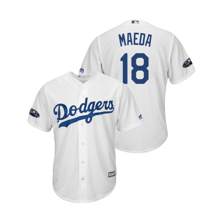 Los Angeles Dodgers White #18 Kenta Maeda Cool Base Jersey Los Angeles Dodgers White #18 Kenta Maeda Cool Base Jersey