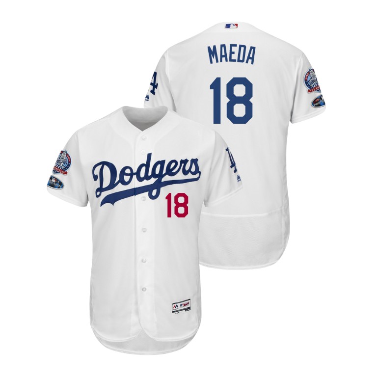 Los Angeles Dodgers White #18 Kenta Maeda Flex Base Jersey Los Angeles Dodgers White #18 Kenta Maeda Flex Base Jersey