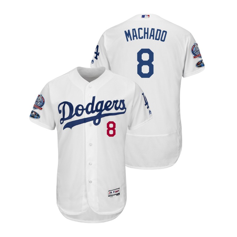Los Angeles Dodgers White #8 Manny Machado Flex Base Jersey Los Angeles Dodgers White #8 Manny Machado Flex Base Jersey