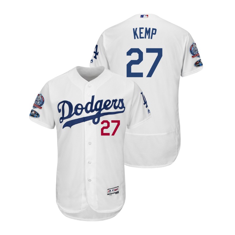 Los Angeles Dodgers White #27 Matt Kemp Flex Base Jersey Los Angeles Dodgers White #27 Matt Kemp Flex Base Jersey