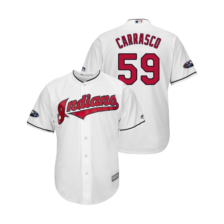 Cleveland Indians White #59 Carlos Carrasco Cool Base Jersey Cleveland Indians White #59 Carlos Carrasco Cool Base Jersey