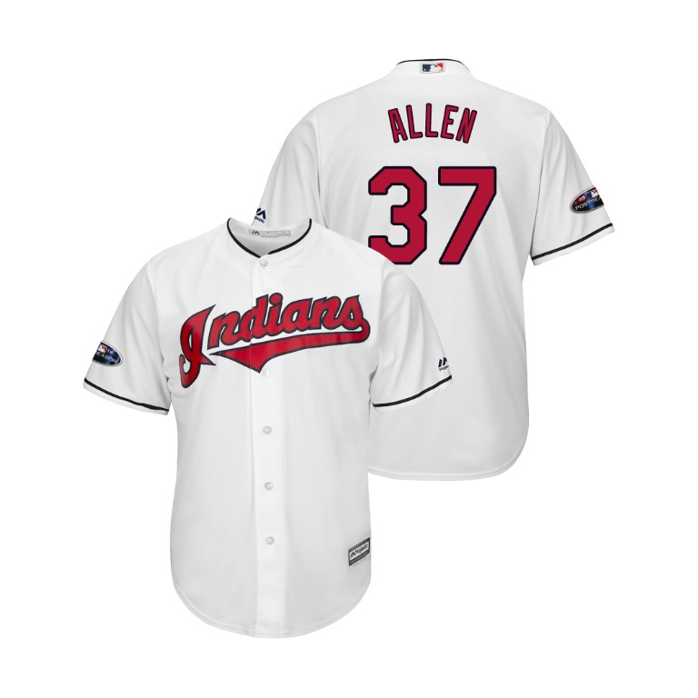 Cleveland Indians White #37 Cody Allen Cool Base Jersey Cleveland Indians White #37 Cody Allen Cool Base Jersey