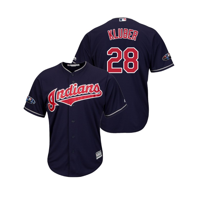 Cleveland Indians Navy #28 Corey Kluber Cool Base Jersey Cleveland Indians Navy #28 Corey Kluber Cool Base Jersey
