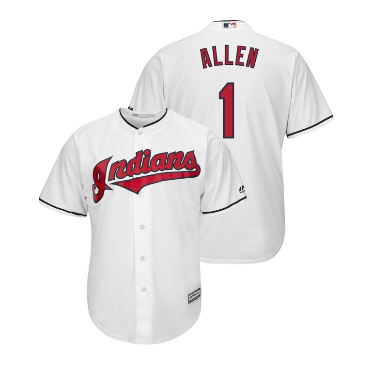 Cleveland Indians White #1 Cool Base Greg Allen Home Jersey Cleveland Indians White #1 Cool Base Greg Allen Home Jersey