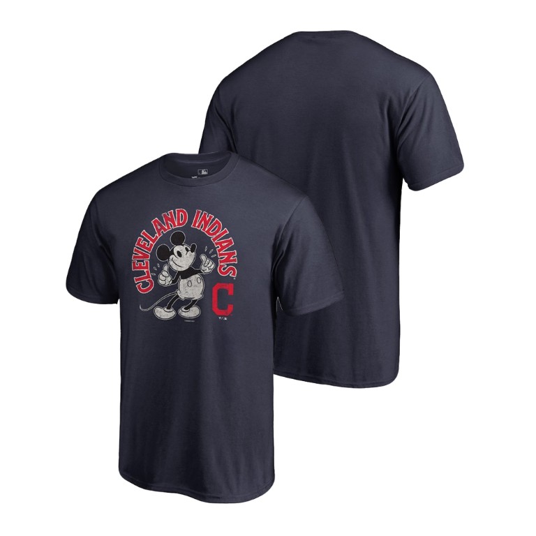 Cleveland Indians Navy Disney Mickey's True Original Arch T-Shirt Cleveland Indians Navy Disney Mickey's True Original Arch T-Shirt