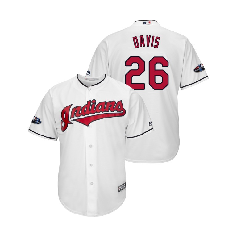 Cleveland Indians White #26 Rajai Davis Cool Base Jersey