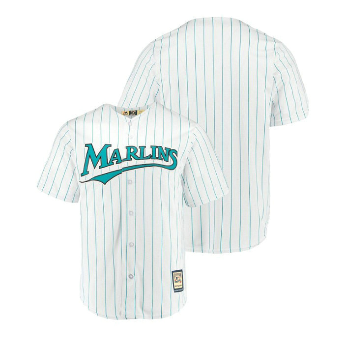 Miami Marlins Cooperstown Collection White Cool Base Home Jersey Miami Marlins Cooperstown Collection White Cool Base Home Jersey