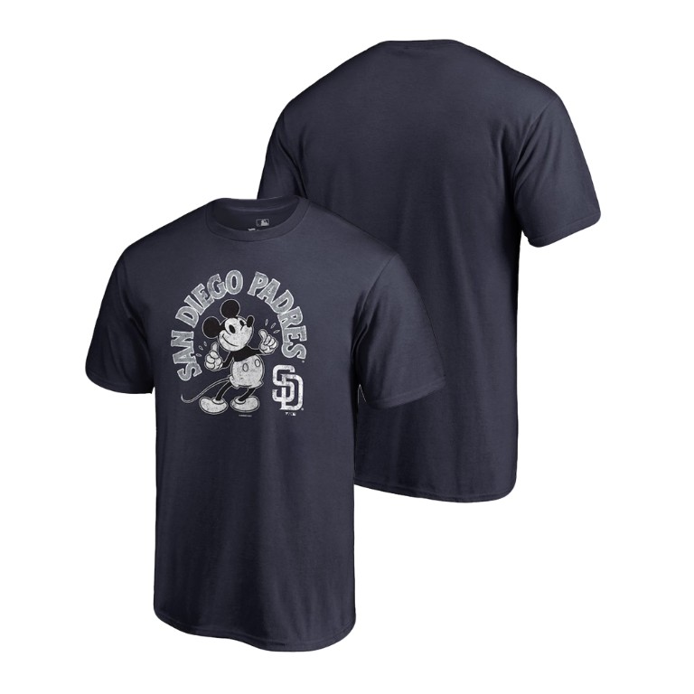 San Diego Padres Navy Disney Mickey's True Original Arch T-Shirt San Diego Padres Navy Disney Mickey's True Original Arch T-Shirt