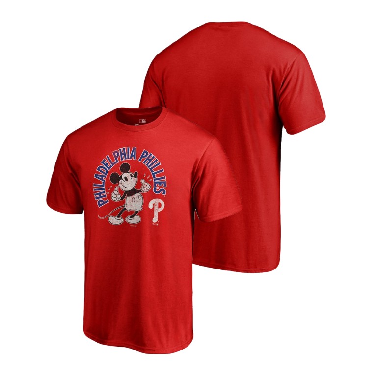 Philadelphia Phillies Red Disney Mickey's True Original Arch T-Shirt Philadelphia Phillies Red Disney Mickey's True Original Arch T-Shirt