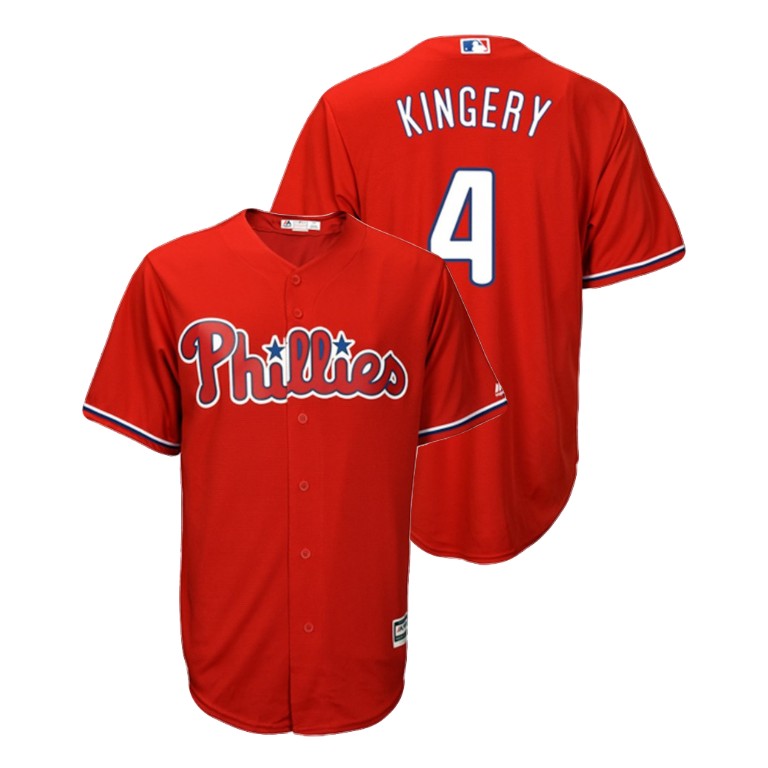 Philadelphia Phillies Scarlet #4 Cool Base Scott Kingery Fashion Official Jersey Philadelphia Phillies Scarlet #4 Cool Base Scott Kingery Fashion Official Jersey
