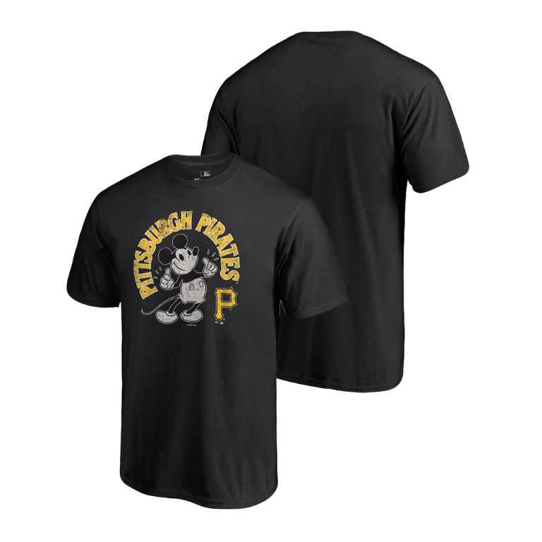 Pittsburgh Pirates Black Disney Mickey's True Original Arch T-Shirt Pittsburgh Pirates Black Disney Mickey's True Original Arch T-Shirt