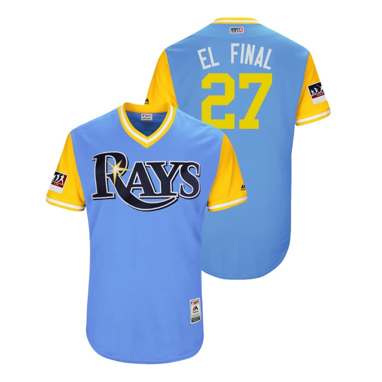 Tampa Bay Rays Light Blue #27 Carlos Gomez El Final Jersey