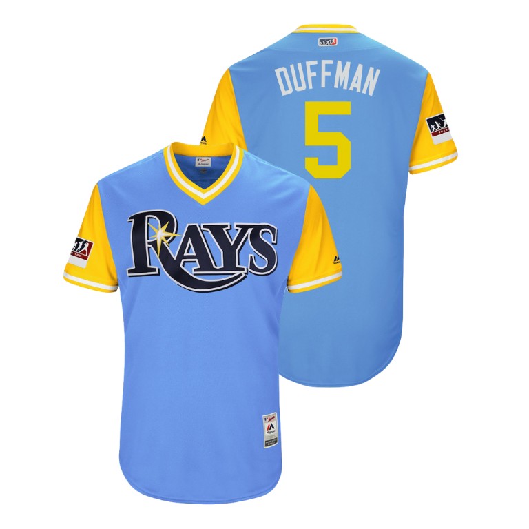 Tampa Bay Rays Light Blue #5 Matt Duffy Duffman Jersey Tampa Bay Rays Light Blue #5 Matt Duffy Duffman Jersey