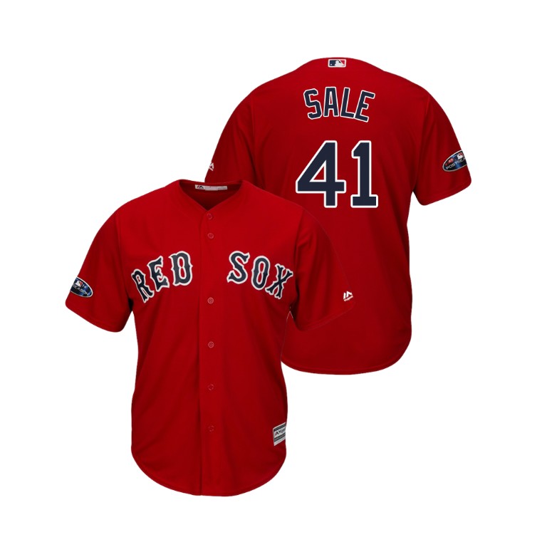 Boston Red Sox Scarlet #41 Chris Sale Cool Base Jersey