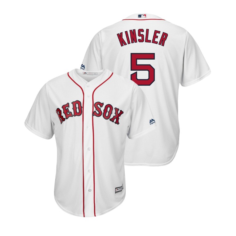 Boston Red Sox White #5 Cool Base Ian Kinsler Home Jersey