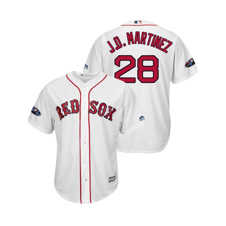 Boston Red Sox White #28 J.D. Martinez Cool Base Jersey