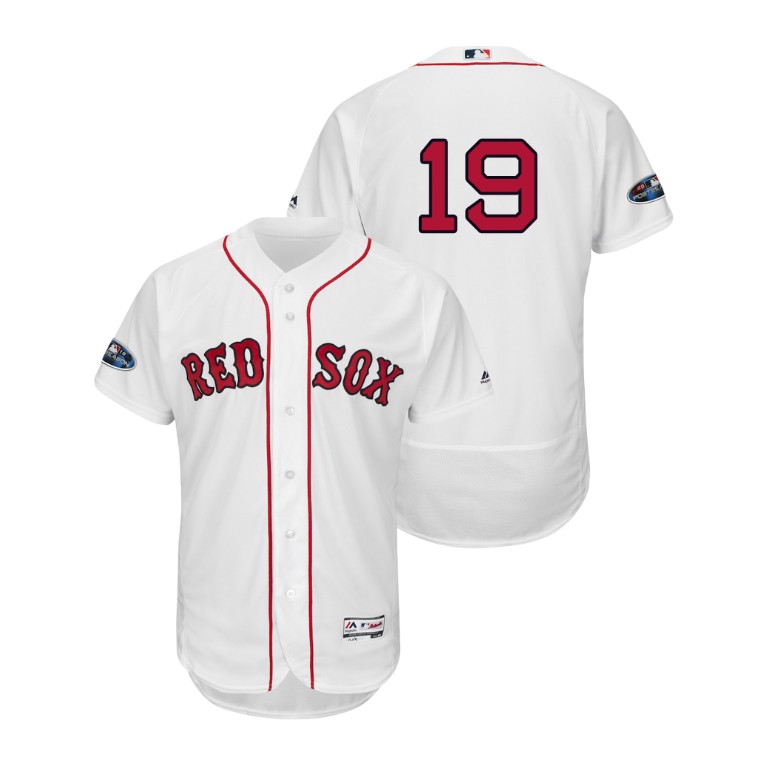 Boston Red Sox White #19 Jackie Bradley Jr. Flex Base Jersey