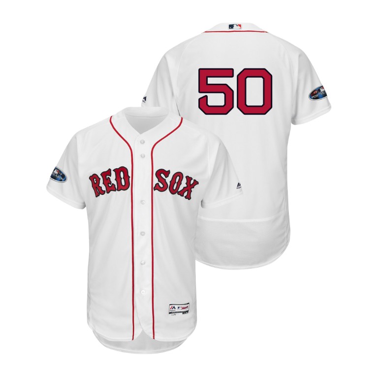 Boston Red Sox White #50 Mookie Betts Flex Base Jersey