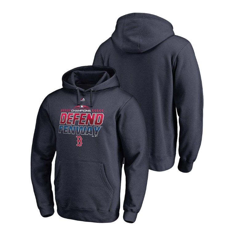 Boston Red Sox Locker Room Defend Navy 2018 AL East Division Champions Majestic Hoodie Boston Red Sox Locker Room Defend Navy 2018 AL East Division Champions Majestic Hoodie