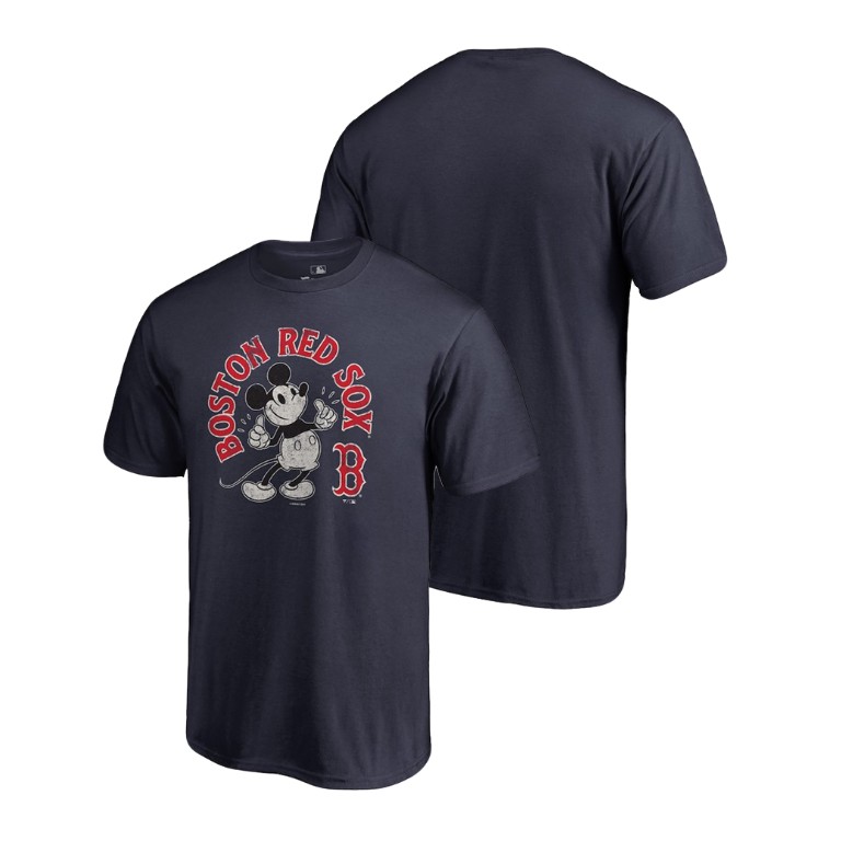 Boston Red Sox Navy Disney Mickey's True Original Arch T-Shirt Boston Red Sox Navy Disney Mickey's True Original Arch T-Shirt