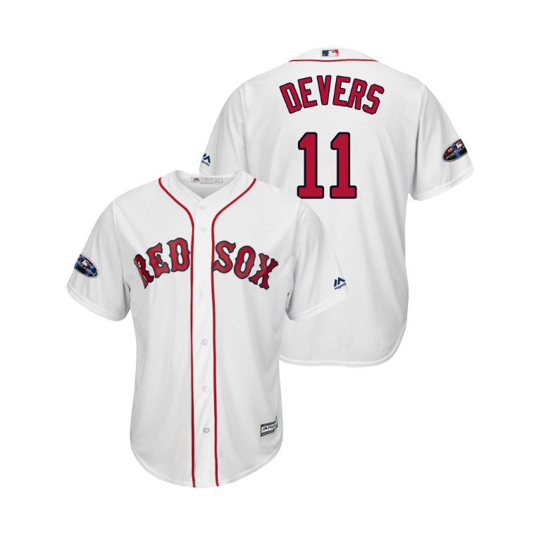 Boston Red Sox White #11 Rafael Devers Cool Base Jersey