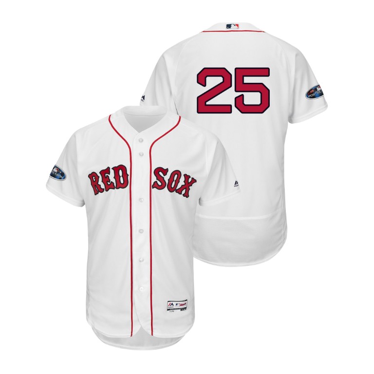 Boston Red Sox White #25 Steve Pearce Flex Base Jersey