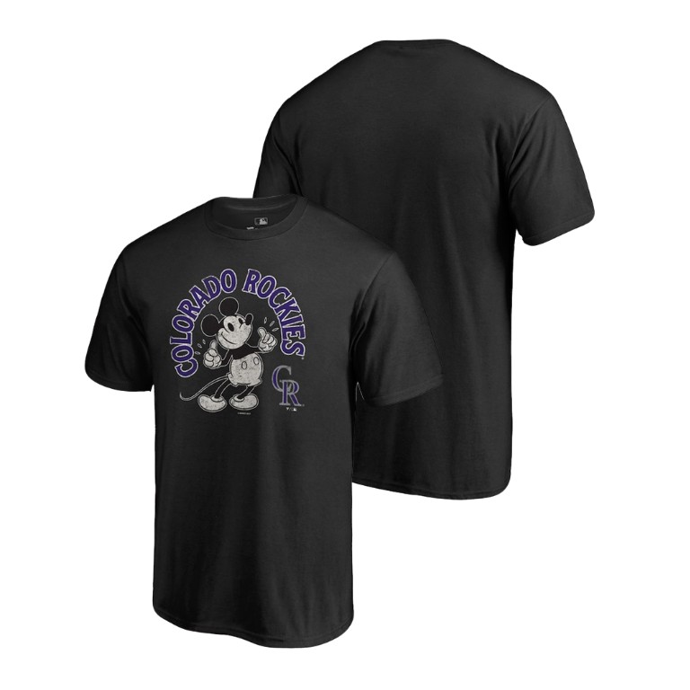 Colorado Rockies Black Disney Mickey's True Original Arch T-Shirt Colorado Rockies Black Disney Mickey's True Original Arch T-Shirt