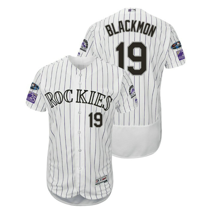 Colorado Rockies White #19 Charlie Blackmon Flex Base Jersey Colorado Rockies White #19 Charlie Blackmon Flex Base Jersey