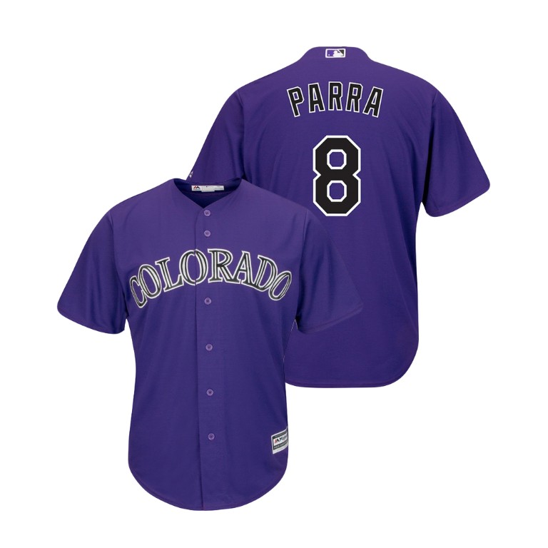 Colorado Rockies Purple #8 Cool Base Gerardo Parra Alternate Jersey Colorado Rockies Purple #8 Cool Base Gerardo Parra Alternate Jersey