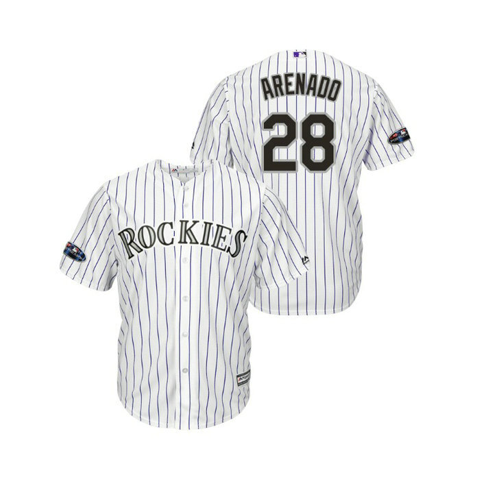 Colorado Rockies White #28 Nolan Arenado Cool Base Jersey Colorado Rockies White #28 Nolan Arenado Cool Base Jersey