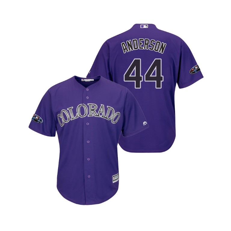 Colorado Rockies Purple #44 Tyler Anderson Cool Base Jersey Colorado Rockies Purple #44 Tyler Anderson Cool Base Jersey