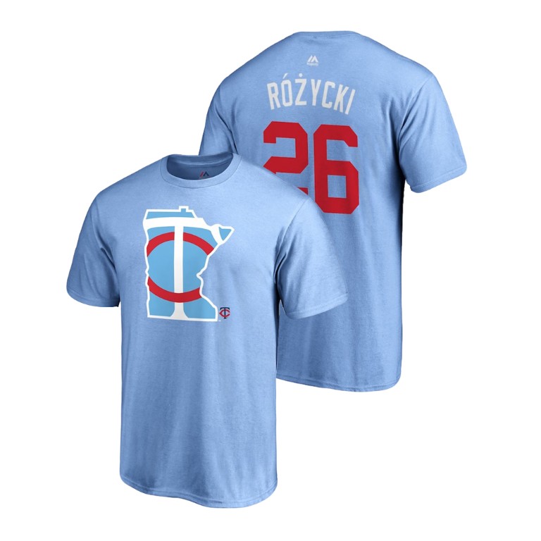 Minnesota Twins Light Blue #26 Max Kepler Rozycki T-Shirt Minnesota Twins Light Blue #26 Max Kepler Rozycki T-Shirt