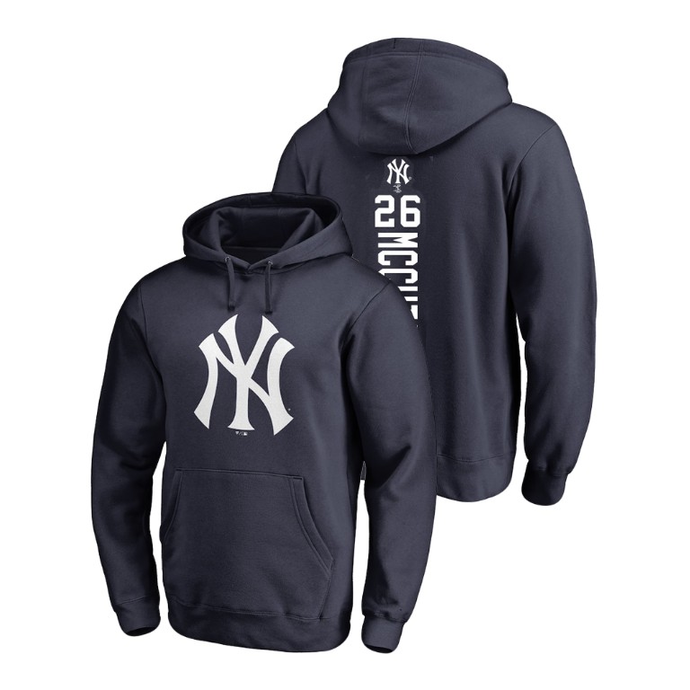 New York Yankees #26 Navy Andrew McCutchen Name & Number Backer Hoodie