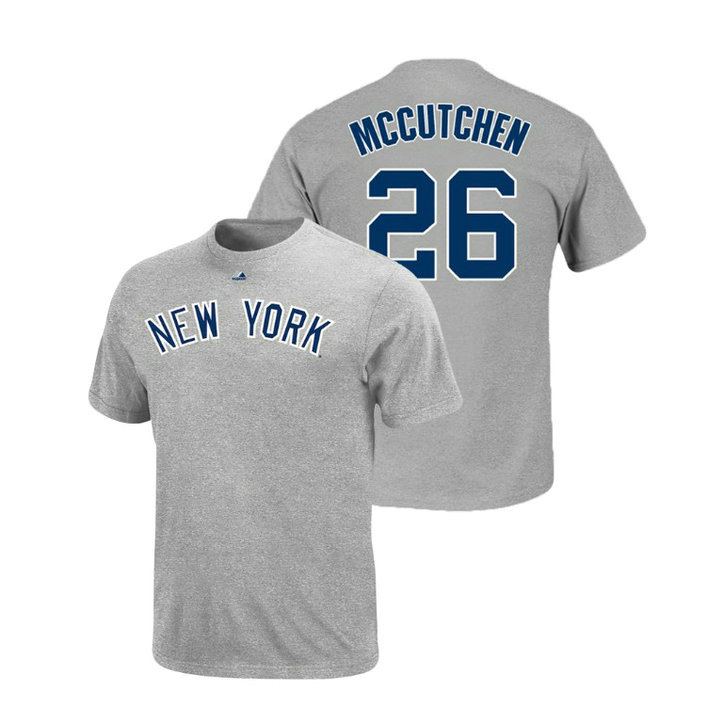 New York Yankees #26 Gray Andrew McCutchen Name & Number Roster T-Shirt