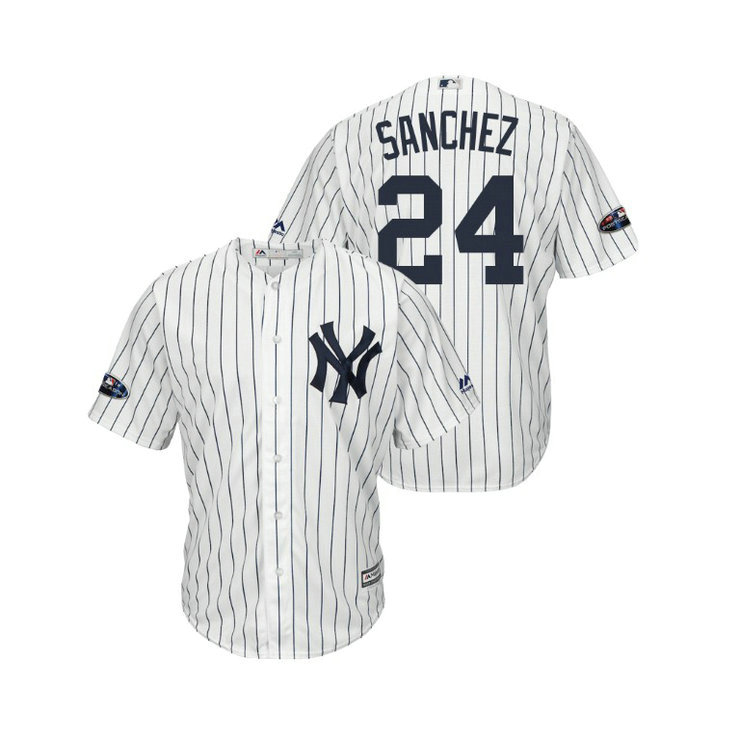 New York Yankees White #24 Gary Sanchez Cool Base Jersey