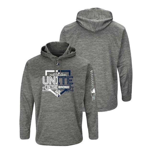 New York Yankees Streak Fleece Gray Authentic Collection Hoodie New York Yankees Streak Fleece Gray Authentic Collection Hoodie