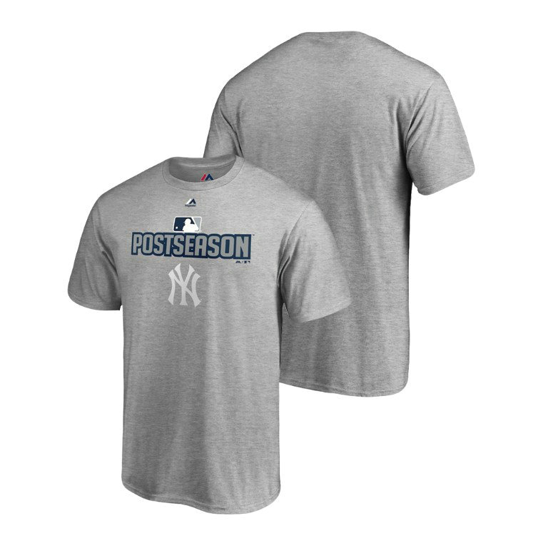 New York Yankees Deck Heather Gray Majestic Big & Tall T-Shirt New York Yankees Deck Heather Gray Majestic Big & Tall T-Shirt