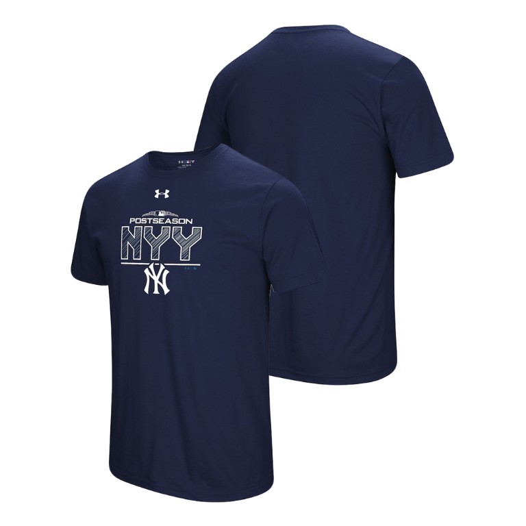 New York Yankees Block The Plate Navy Under Armour T-Shirt New York Yankees Block The Plate Navy Under Armour T-Shirt