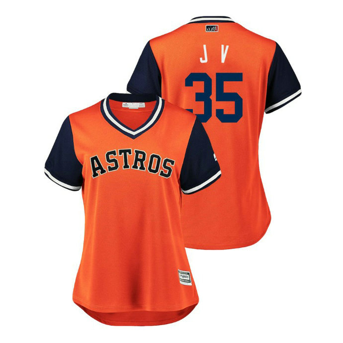 Women - Houston Astros Orange #35 Justin Verlander J V Jersey Women - Houston Astros Orange #35 Justin Verlander J V Jersey