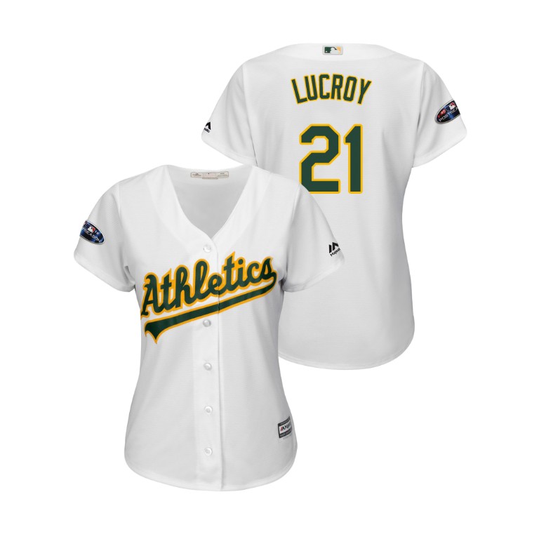 Women - Oakland Athletics White #21 Jonathan Lucroy Cool Base Jersey Women - Oakland Athletics White #21 Jonathan Lucroy Cool Base Jersey
