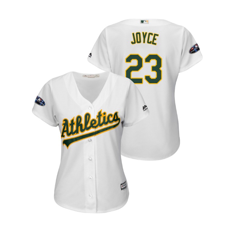 Women - Oakland Athletics White #23 Matt Joyce Cool Base Jersey Women - Oakland Athletics White #23 Matt Joyce Cool Base Jersey