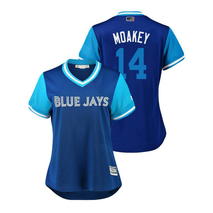 Women - Toronto Blue Jays Royal #14 Justin Smoak Moakey Jersey Women - Toronto Blue Jays Royal #14 Justin Smoak Moakey Jersey