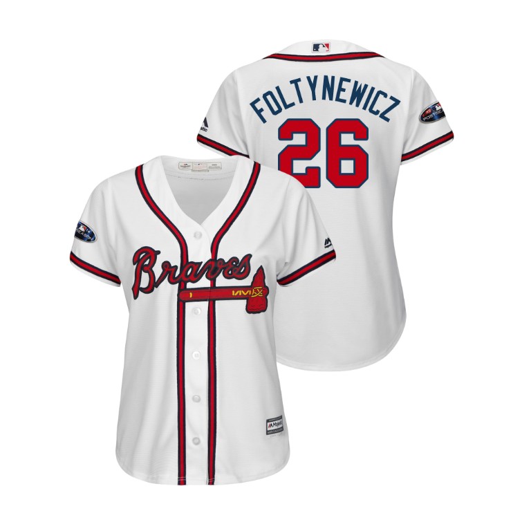 Women - Atlanta Braves White #26 Mike Foltynewicz Cool Base Jersey Women - Atlanta Braves White #26 Mike Foltynewicz Cool Base Jersey